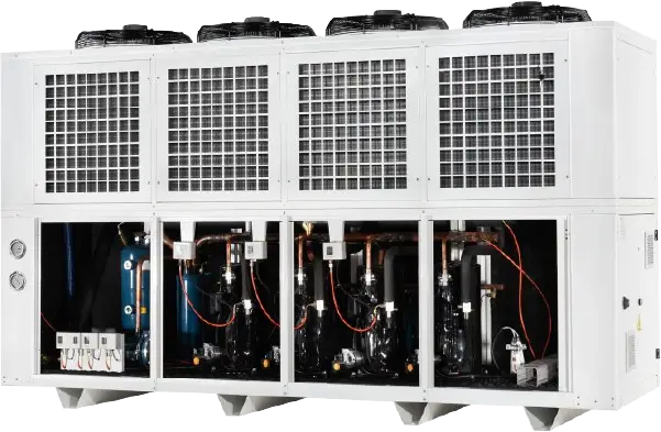 4 scroll kompresörlü merkezi sistem soğutma cihazları