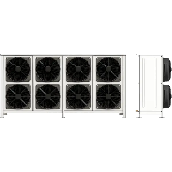 8 fans shock type evaporators