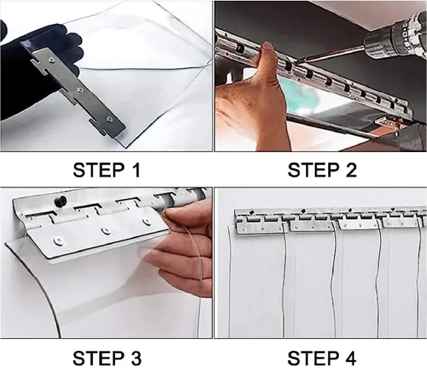 Assembly PVC Curtain For Cold Room