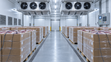 Blast Freezer Capacity Calculation with industrial evaporators, palletized meat and core temperature monitoring