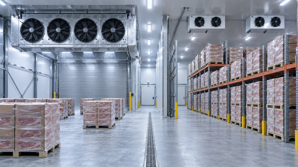 Blast Freezer vs Freezer Room comparison showing rapid freezing and frozen storage systems